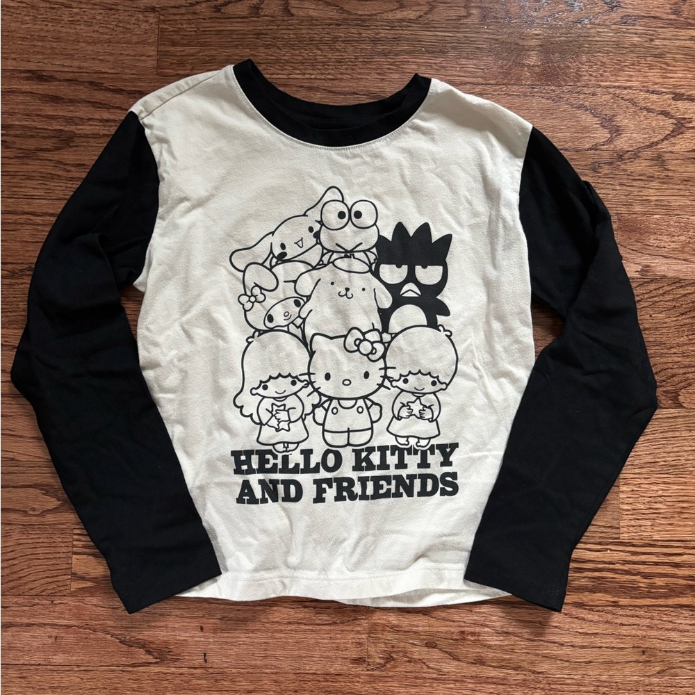 NWOT Gap Hello Kitty and Friends Kids Long Sleeve Shirt - Black and White